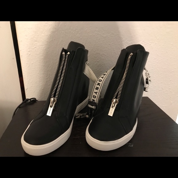 dkny shoes wedge sneakers